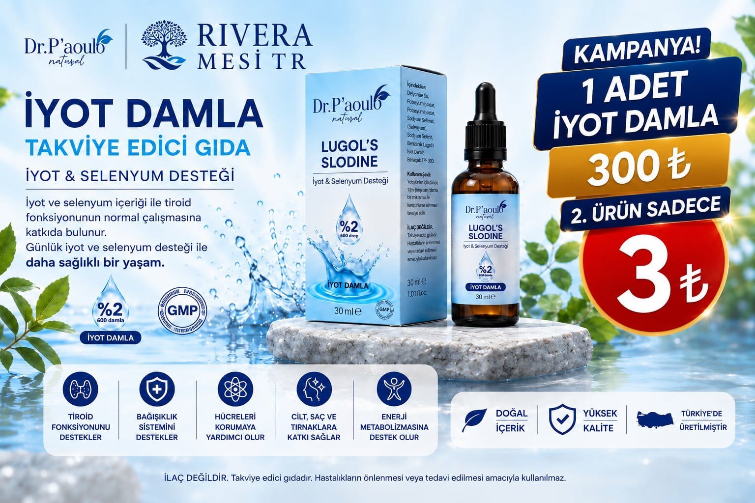 Dr.P’aoulo Natural Lugol’s Slodine kampanya görseli